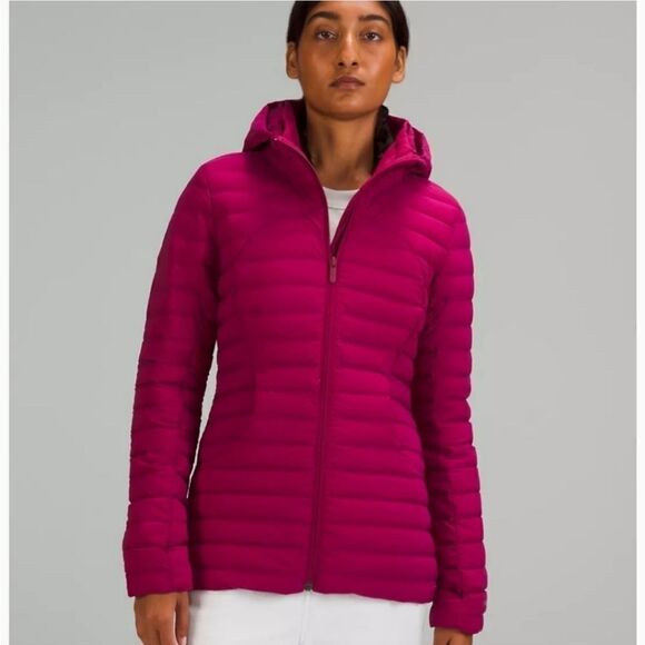 Lululemon Pack It Down Puffer Jacket in Pomegranate with carry bag - Picture 1 of 16